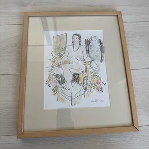 Original Art Framed Nude Portrait Artist Signed